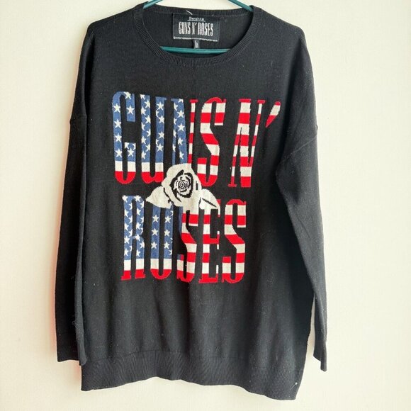 Berska Guns n Roses Motif Lightweight Top Sweater L - Picture 5 of 5